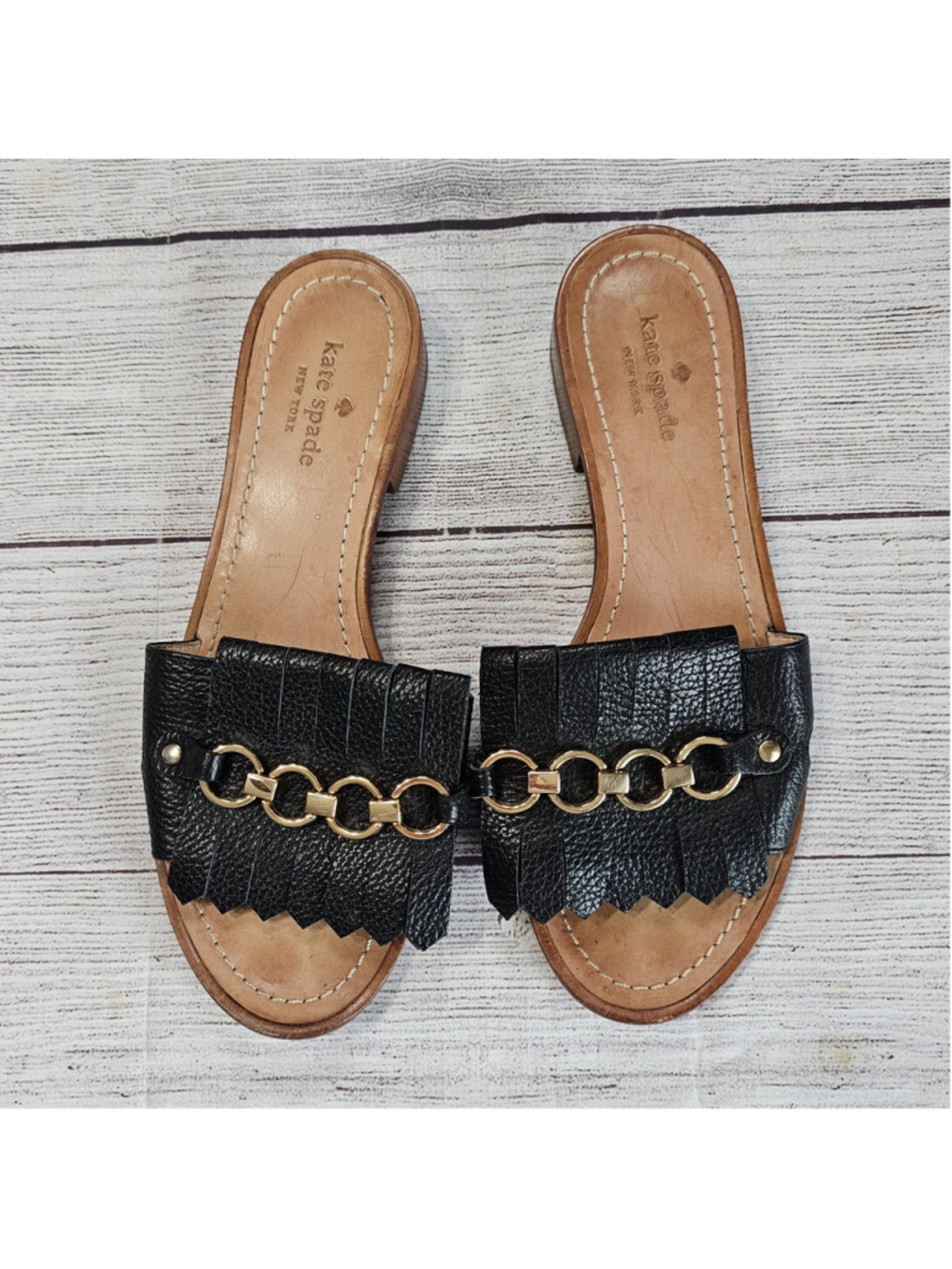 Kate Spade 9m sandals with loafer style embellishment